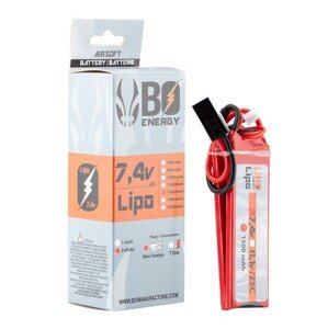 Airsoft bateria B.O. Lipo 7.4V 1500 mAh 25C 2 Sticks 2S